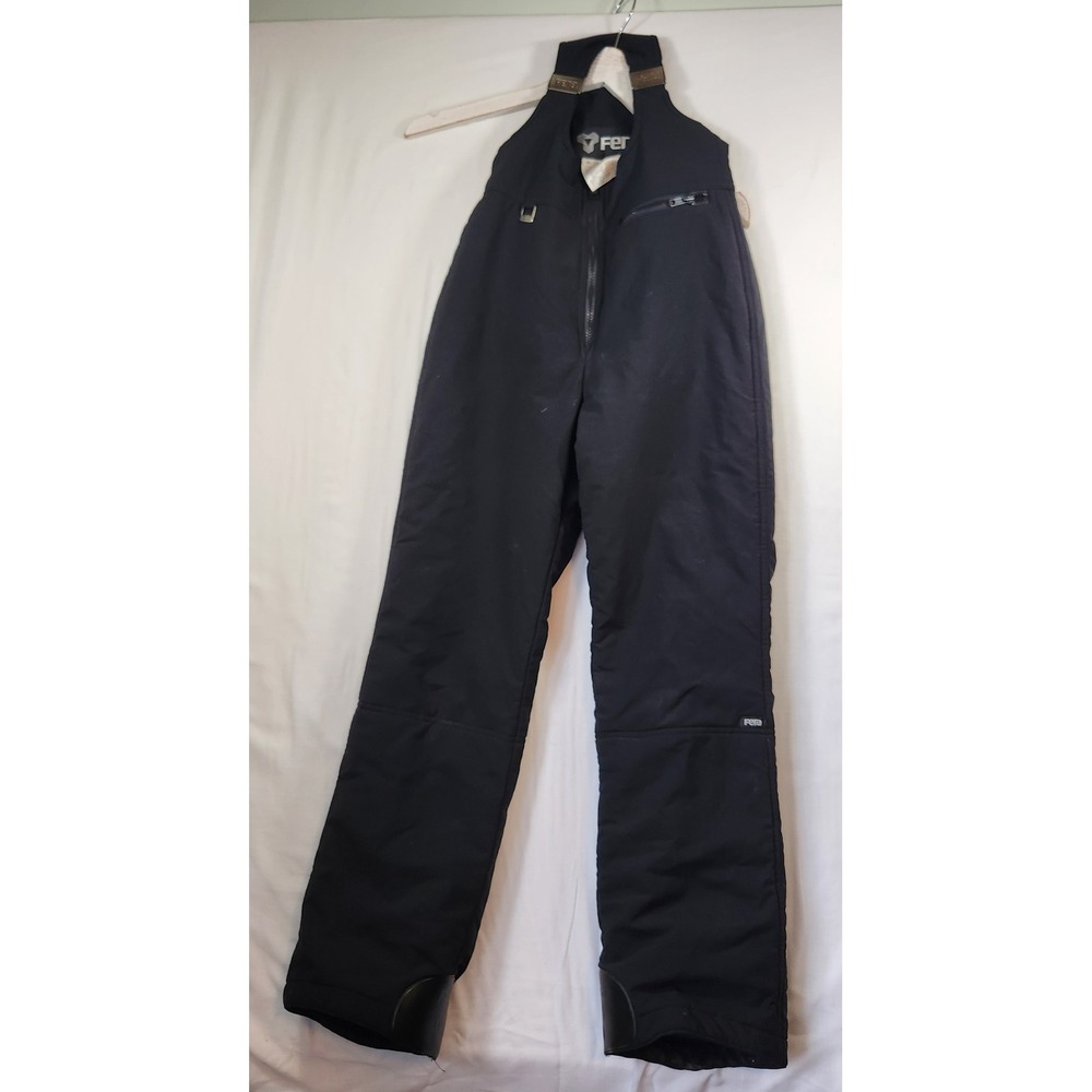 Fera Vintage Black Ski Bib Overalls Insulated Snow Pants Womens‎ Small